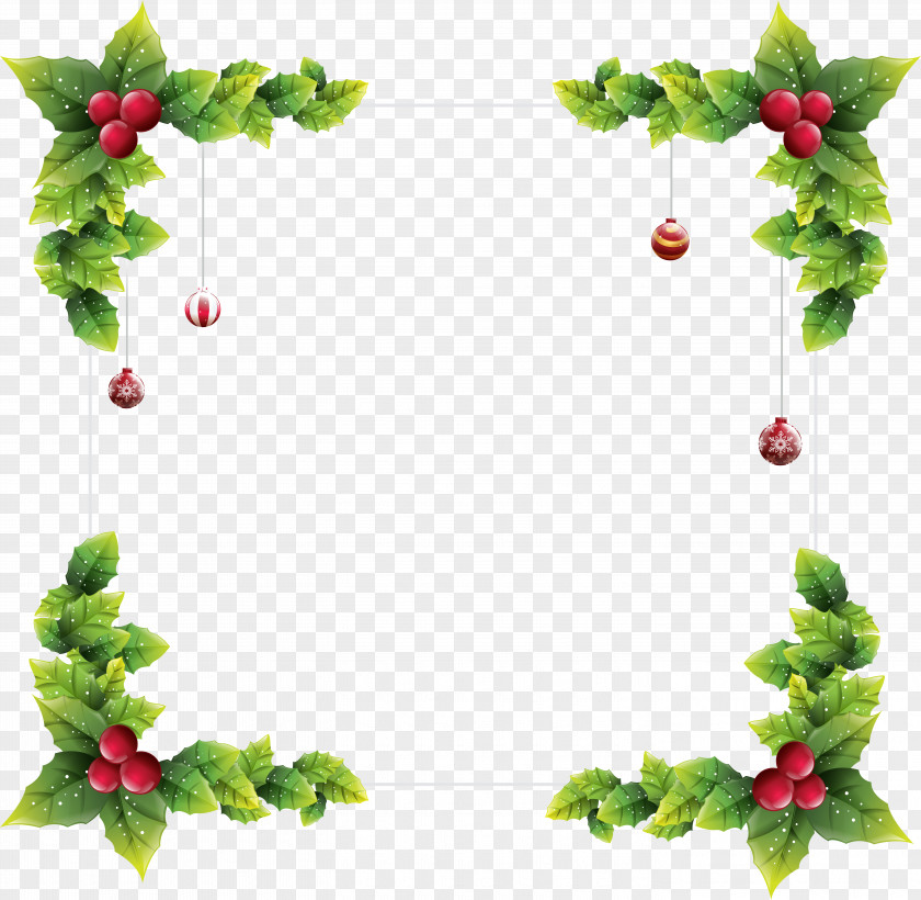 Garland Frame Christmas Ornament Picture Frames Clip Art PNG