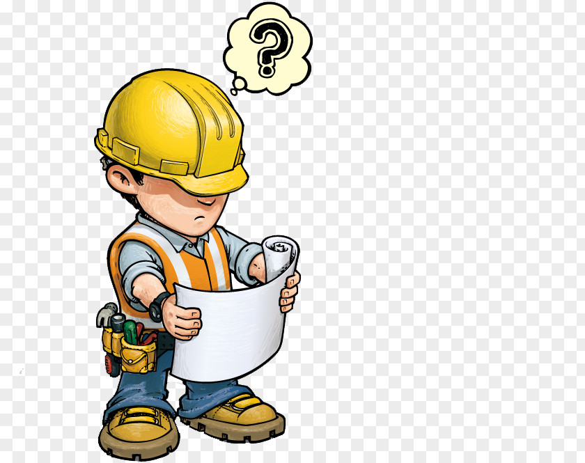 Work Hard Construction Worker Architectural Engineering Cartoon Royalty-free PNG