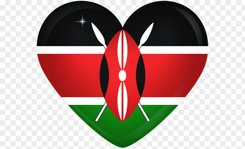Heart Flag Of Kenya Stock Photography PNG