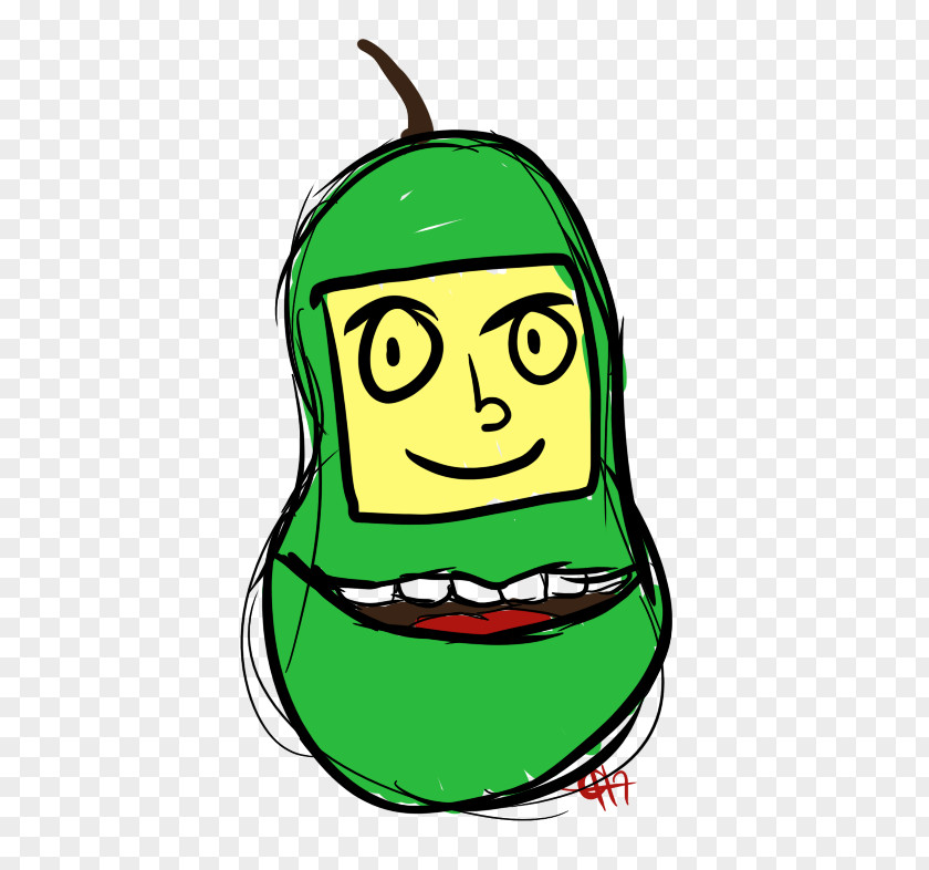 Smiley Green Mouth Character Clip Art PNG