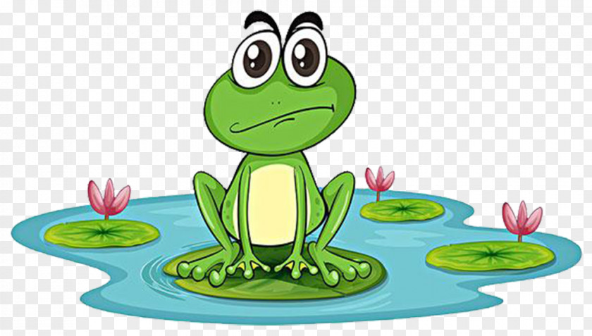 Cartoon Frogs Edible Frog Pond Clip Art PNG