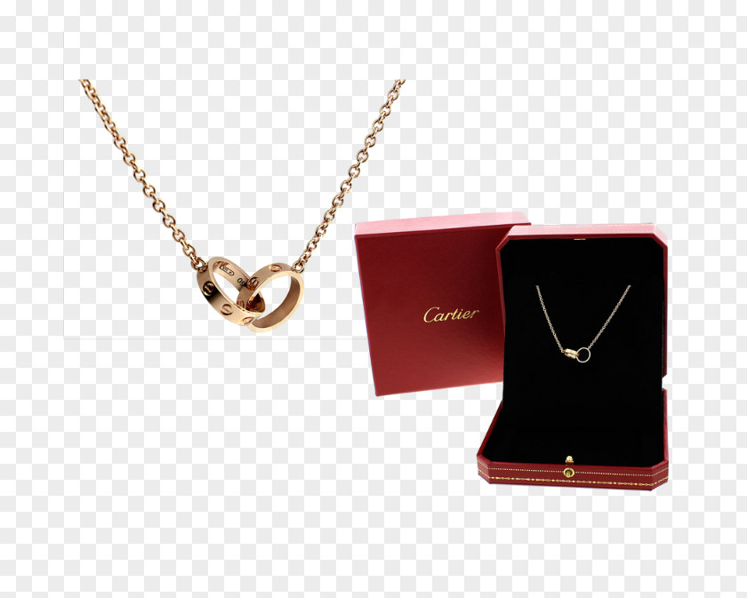 Creative Necklace Locket Gold Cartier PNG