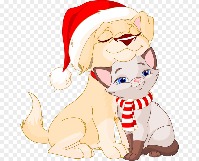 Kitten Christmas Card Cat Clip Art PNG