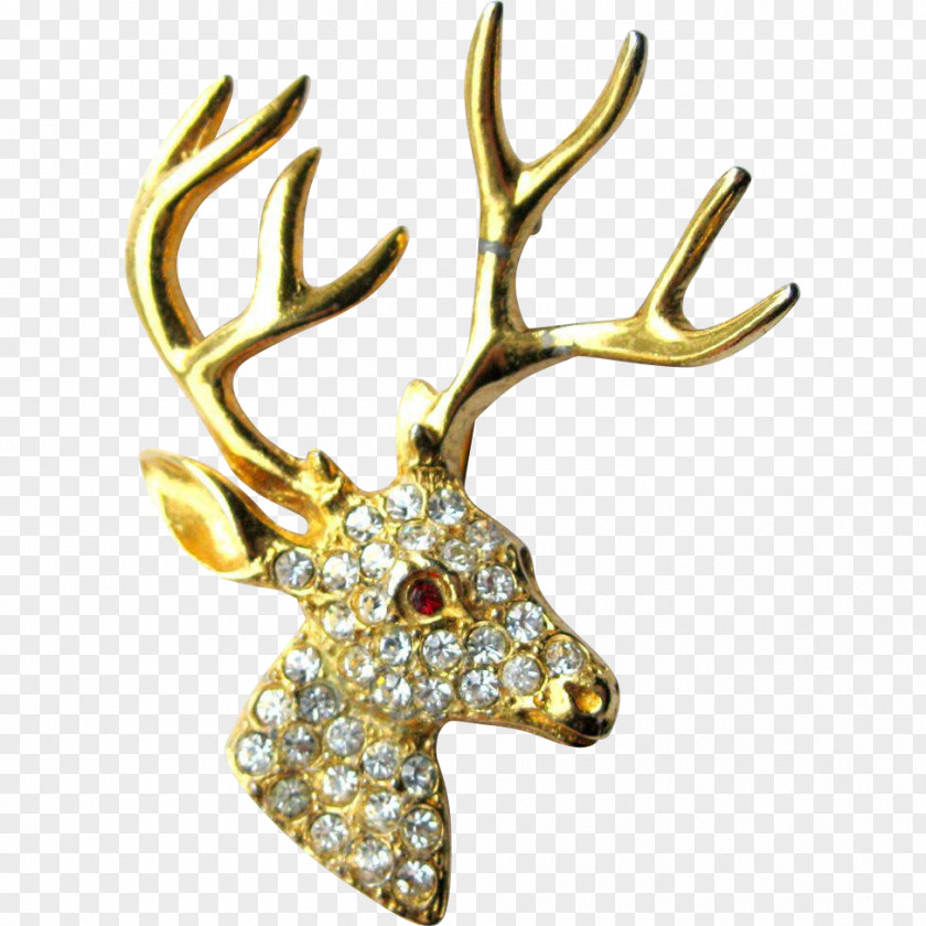 Reindeer Brooch Earring Jewellery Costume Jewelry PNG