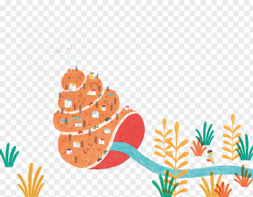 Painted Conch In Town Chismorreo Spanish Illustrator Illustration PNG