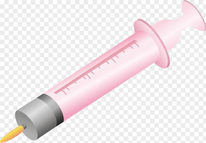 Pink Syringe Injection PNG