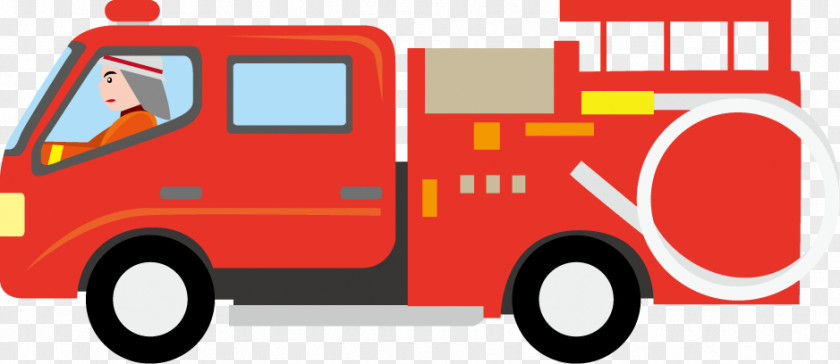 Red Truck Vector Fire Engine Car Department Clip Art PNG