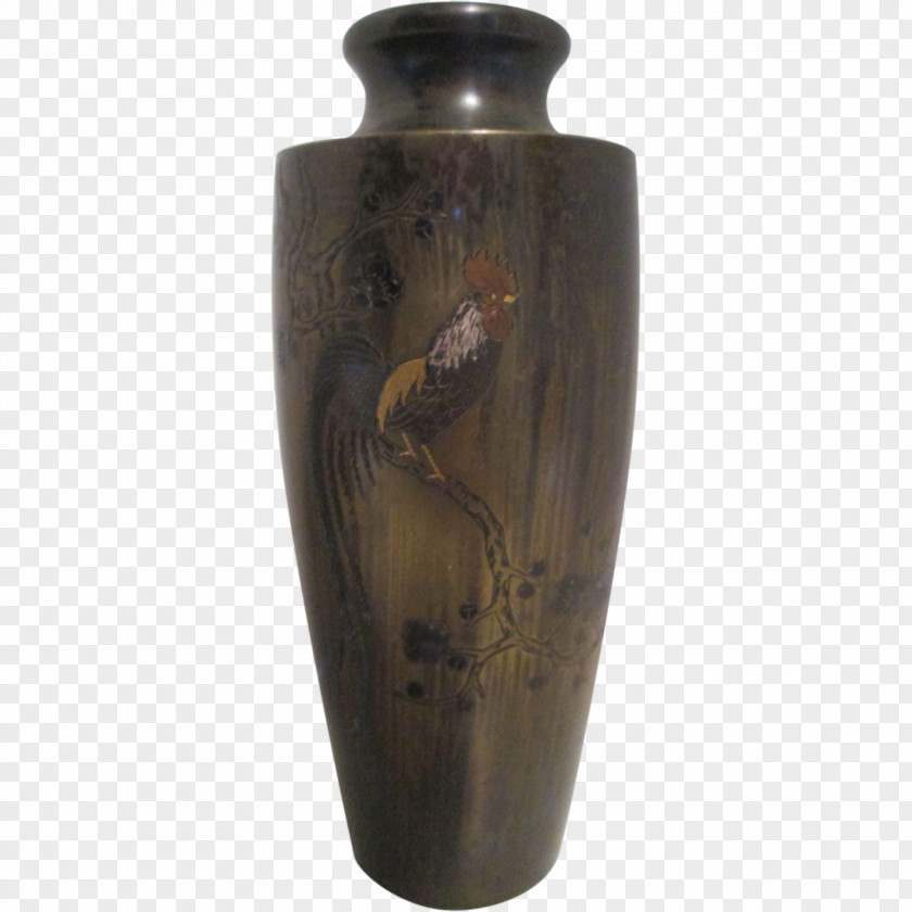 Vase Ceramic Bronze Metal Accent Wall PNG