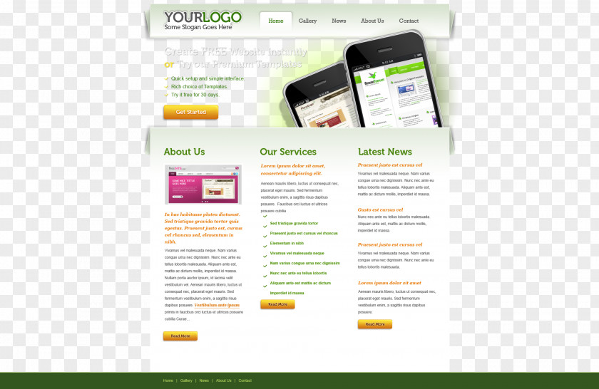 Vector Web Design Page Template Website PNG