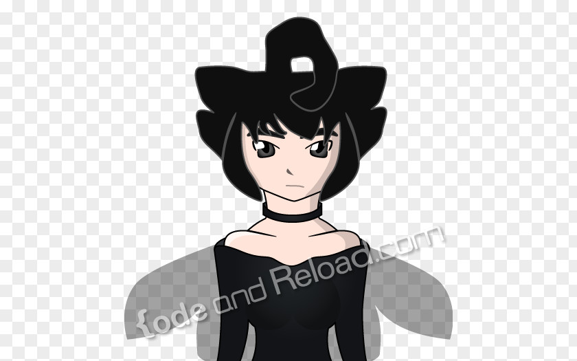 Black Swan Hat Hair Character Clip Art PNG