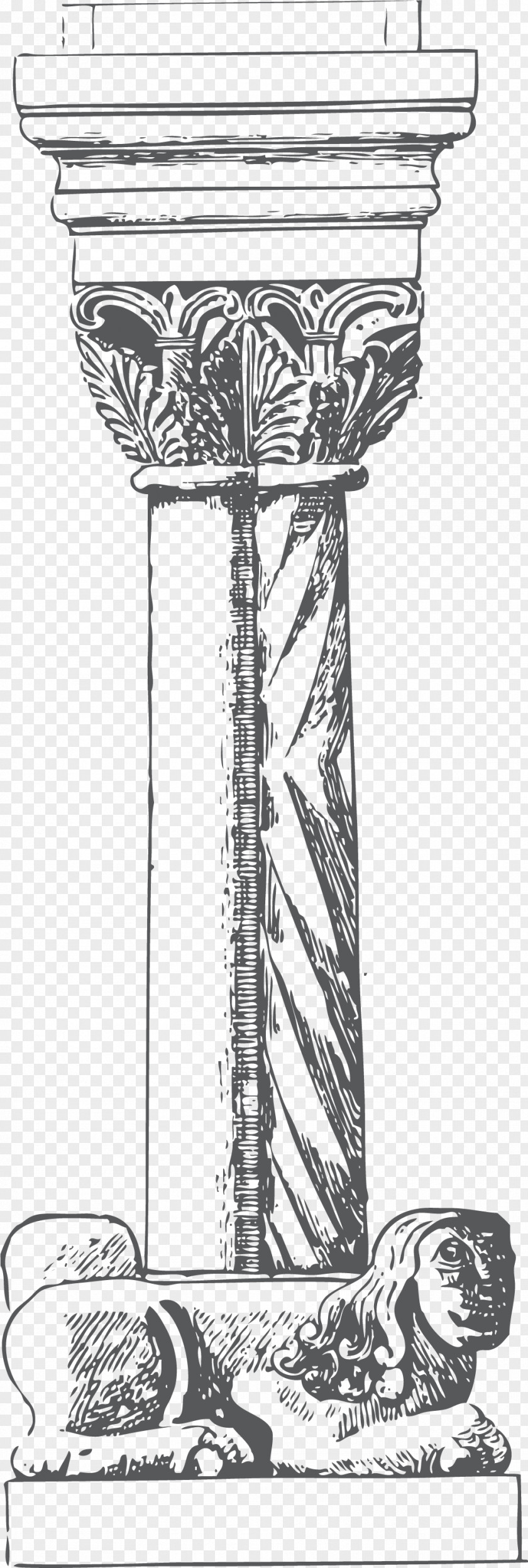 Feather Column Wall PNG