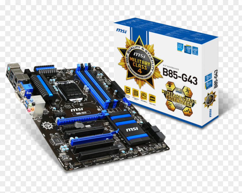 MotherboardATXLGA1150 SocketZ87LGA1150 Socket Land Grid ArrayIntel Intel LGA 1150 MSI Z87-G43 PNG