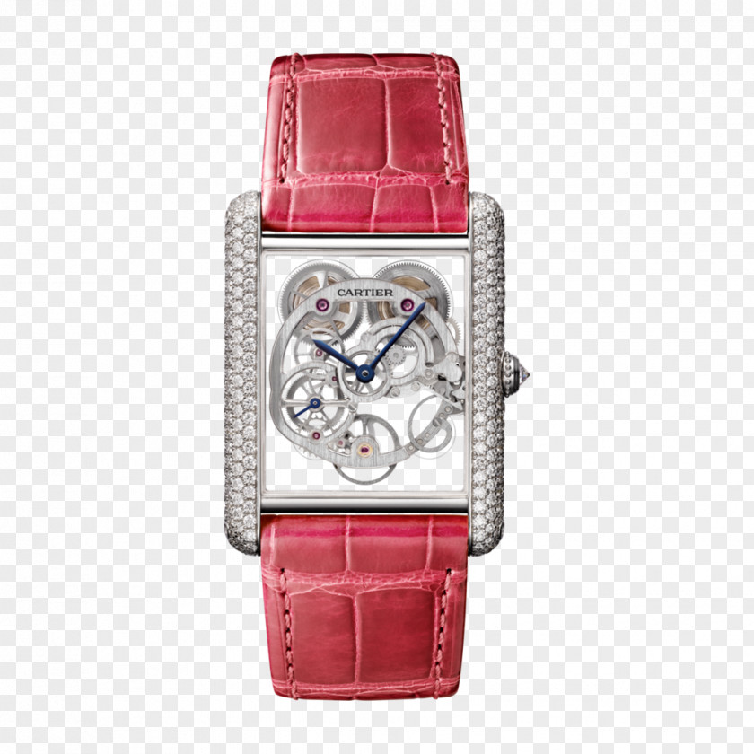 Watch Cartier Tank Sapphire Colored Gold PNG