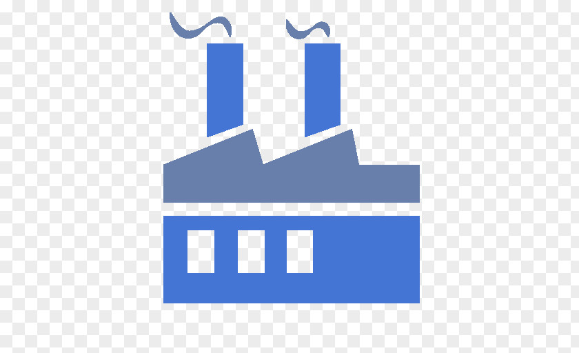 Electric Blue Text Factory Cartoon PNG