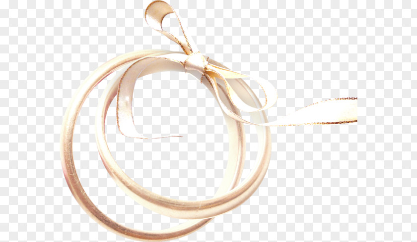 Metal Orange Ribbon Ring PNG