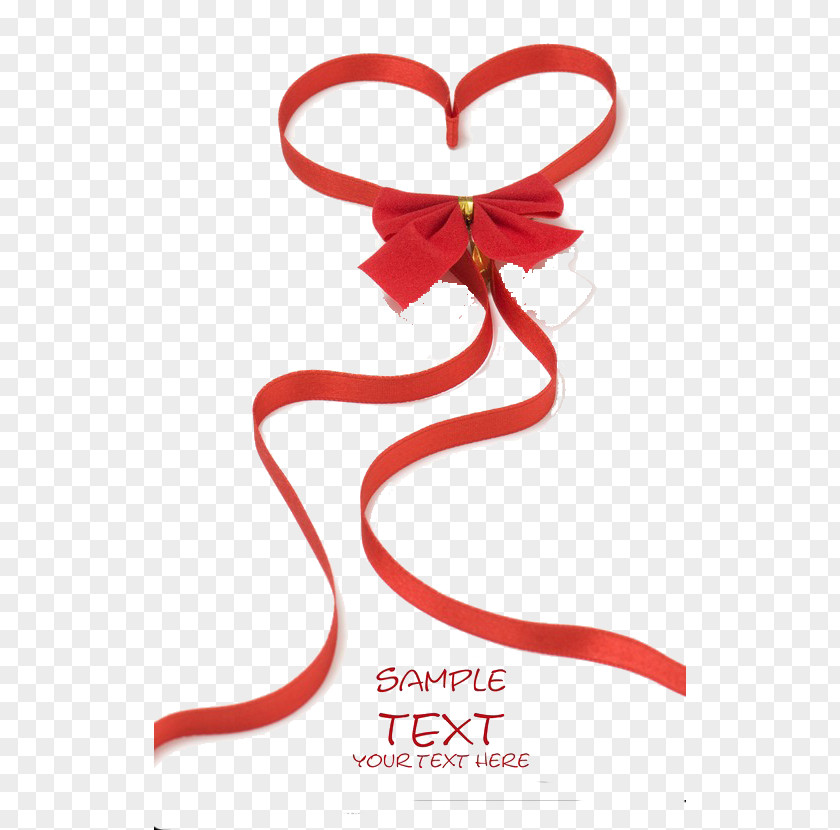 Red Ribbon Chinese Knot Heart Love Valentine's Day PNG