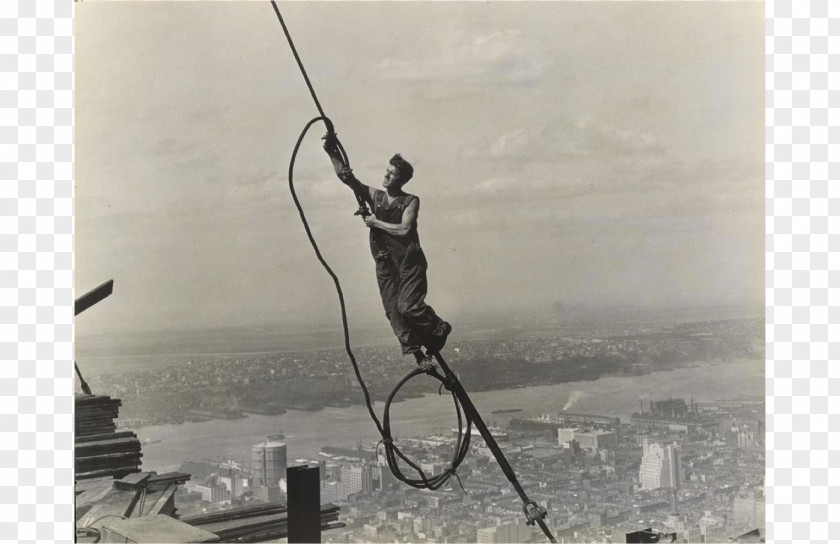 Building The Empire State Construction Lunch Atop A Skyscraper Derrick-Man PNG