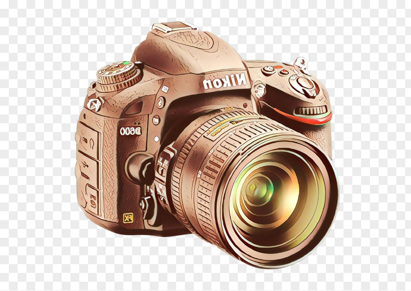 Metal Brown Camera Lens PNG