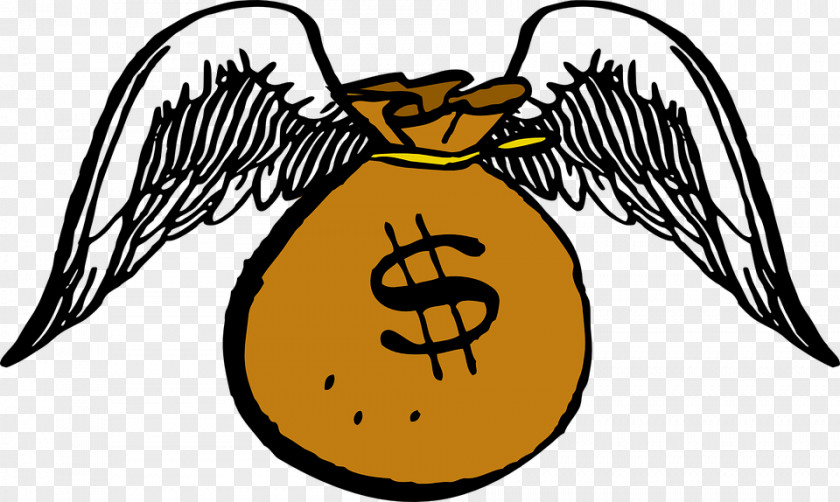 Money Bag Flying Cash Clip Art PNG