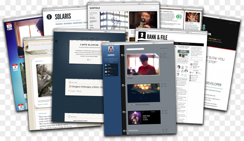 Social Media Web Template System Blog Email Website PNG