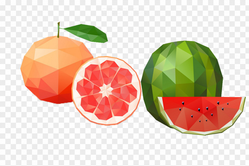 Watermelon Pomegranate Element Pomelo Lemon Grapefruit Tangelo Tangerine PNG