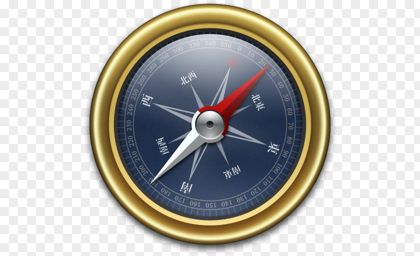 Compass Gold Blue Measuring Instrument Tool Hardware PNG