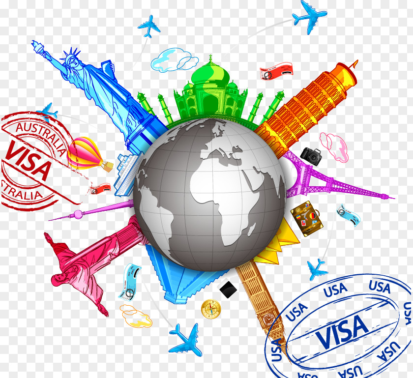 Global World Travel Clip Art PNG