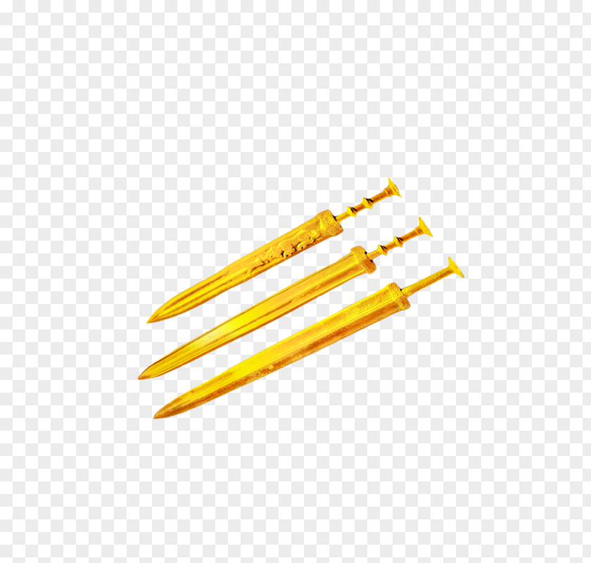 Gold Sword Weapon PNG