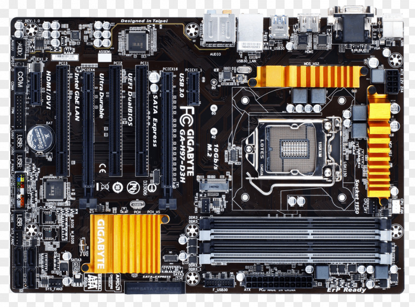 Intel LGA 1150 Motherboard Gigabyte Technology ATX PNG