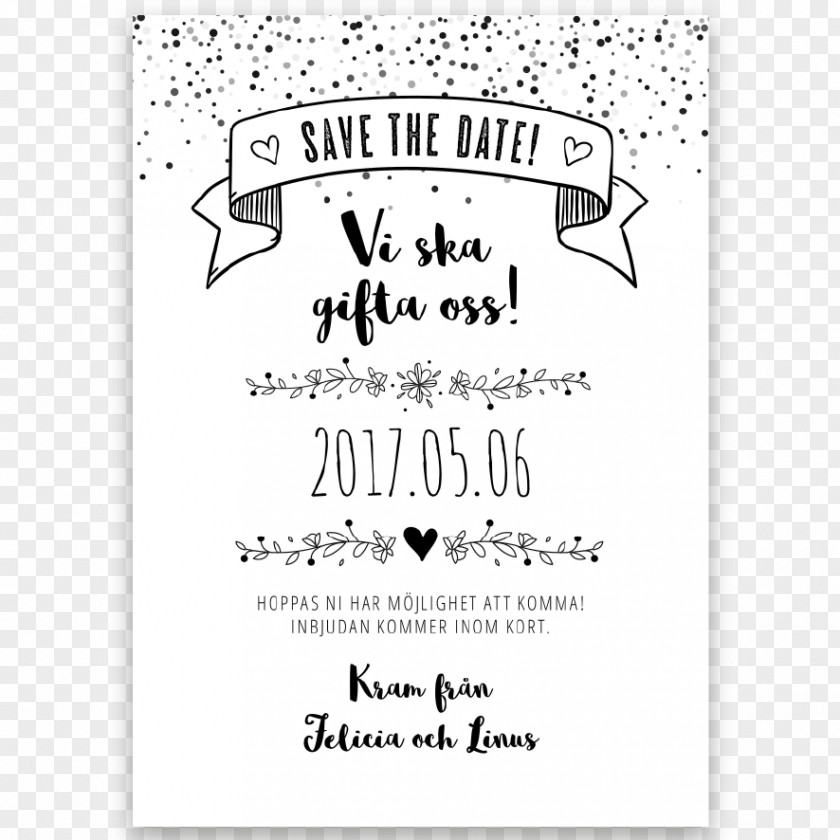 Save The Date Typo Wedding Paper Place Cards Vintage PNG