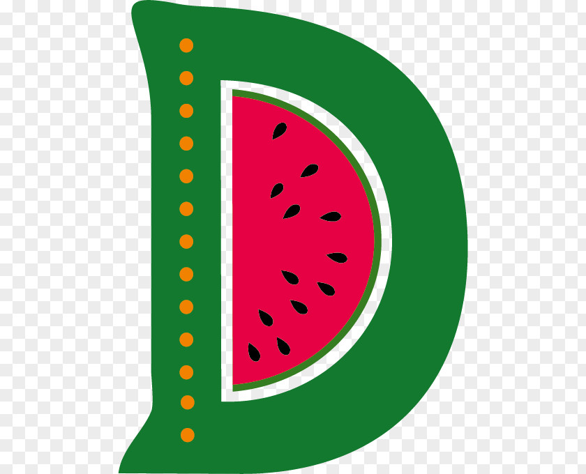 D Watermelon Letter English Alphabet PNG