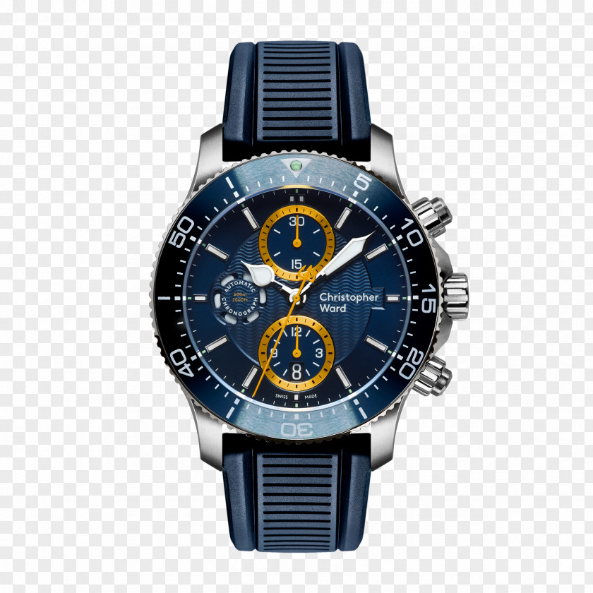Watch Chronograph Christopher Ward Chronometer Strap PNG