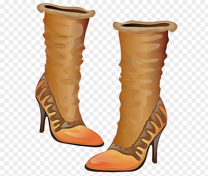 Footwear Boot Shoe Tan High Heels PNG