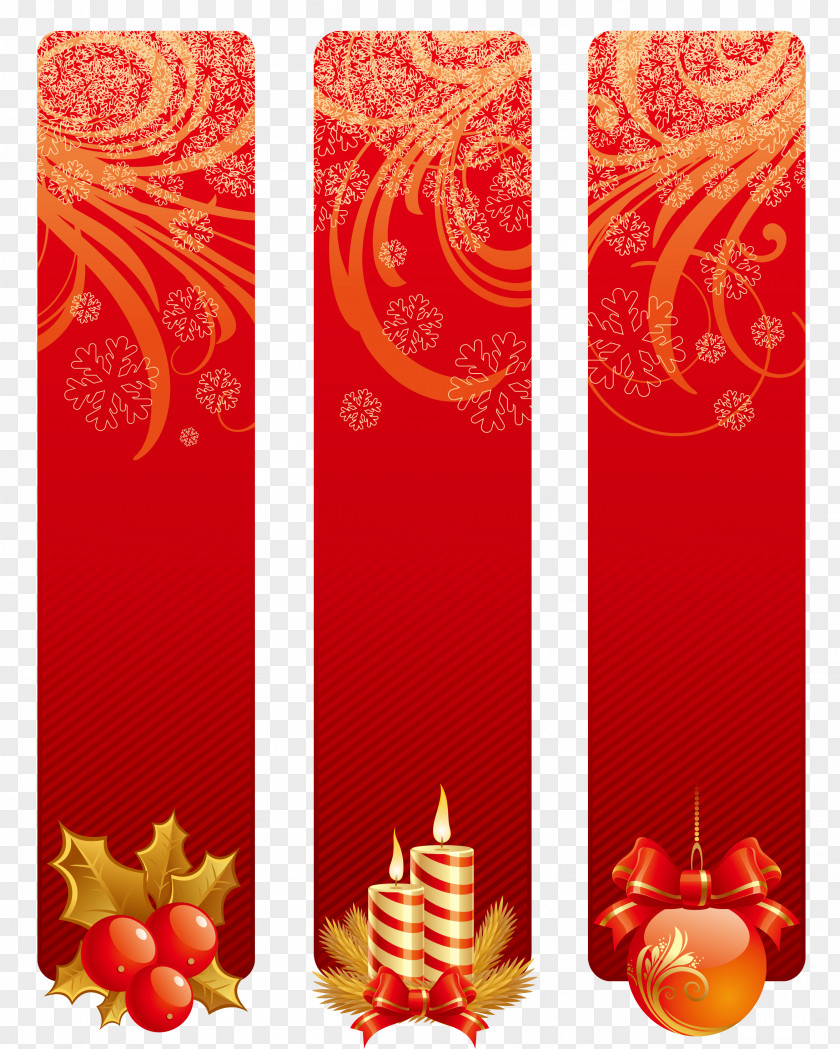 Free Christmas Decorations Pull Material Banner Clip Art PNG