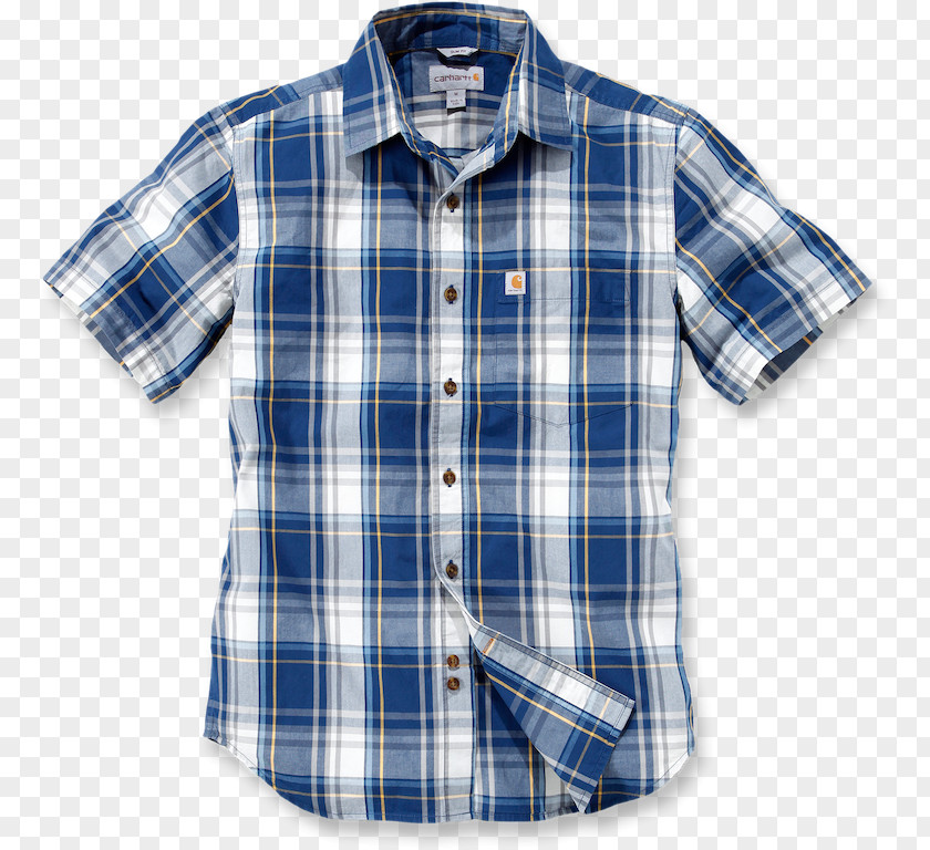 Plaid Vest T-shirt Carhartt Slim Fit Short Sleeve Shirt Clothing PNG