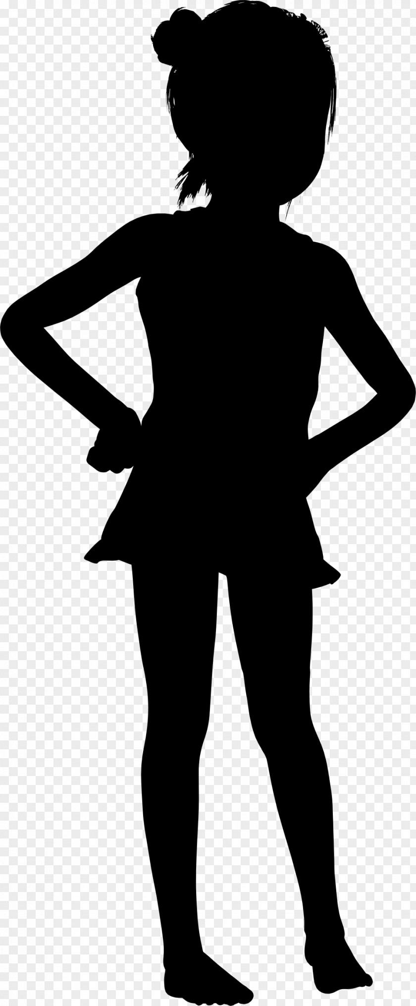 Silhouette Female Child Clip Art PNG