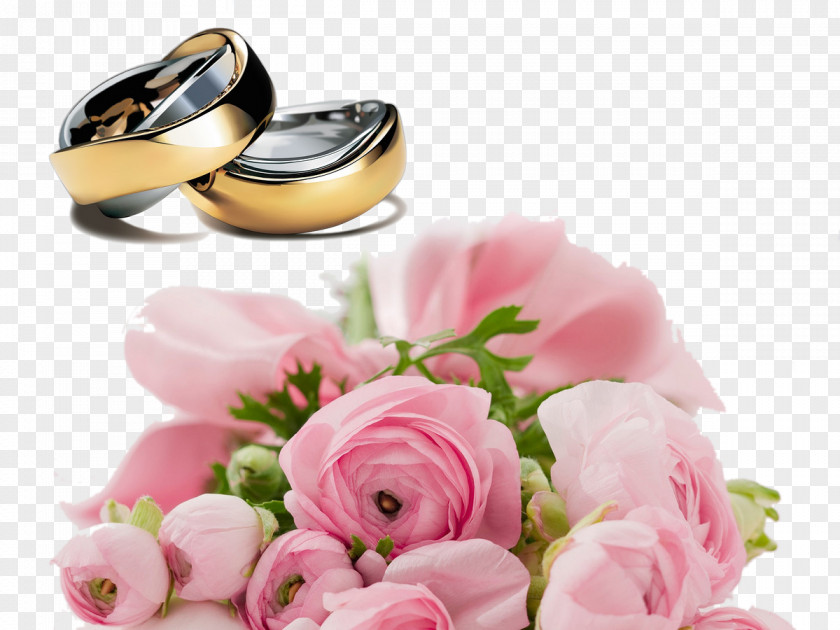 Wedding Rings Rose Ring Bride Flower Bouquet PNG