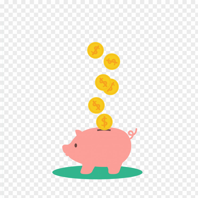 Pig Piggy Bank Money Coin Domestic PNG