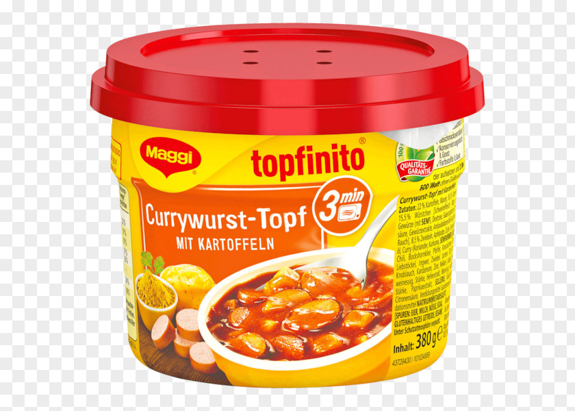 Potato Currywurst Sweet Chili Sauce Con Carne Maggi TV Dinner PNG