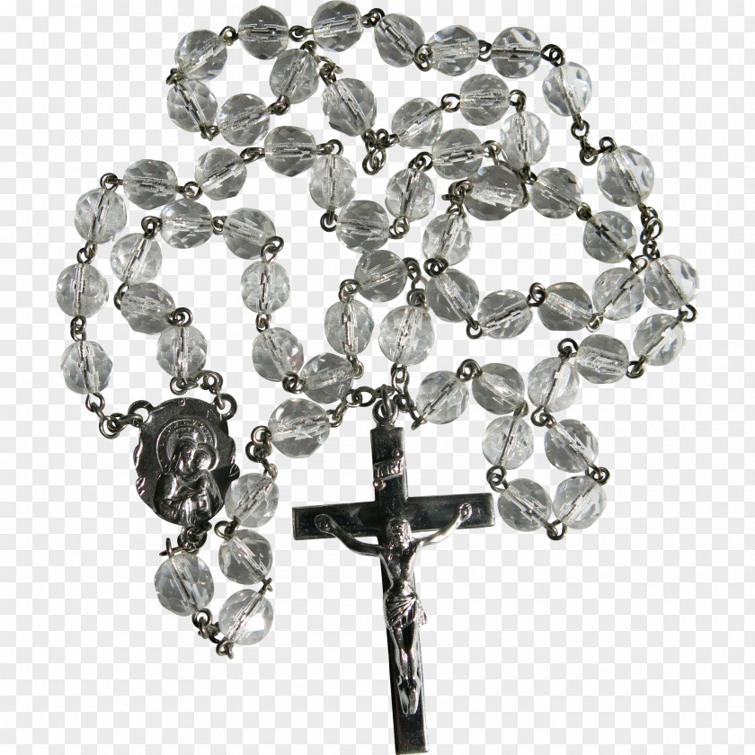 Silver Rosary Bead Bracelet Bling-bling Body Jewellery PNG