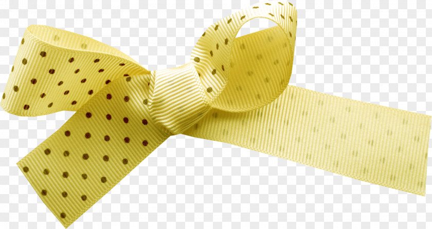 Yellow Bow Tie Ribbon Shoelace Knot PNG