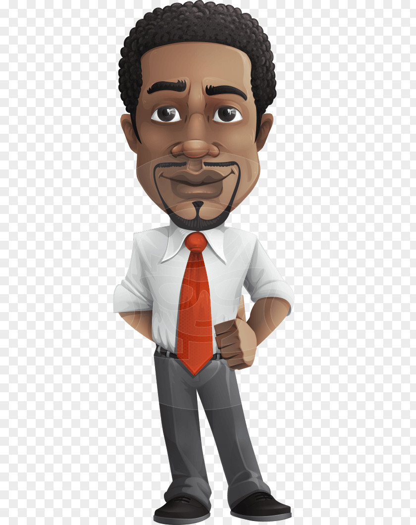Afro Character Businessperson Cartoon PNG