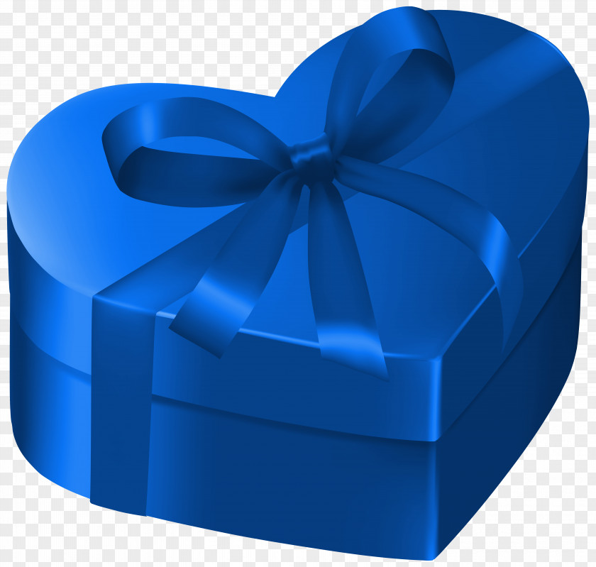 Blue Heart Gift Box Clipart Image Clip Art PNG