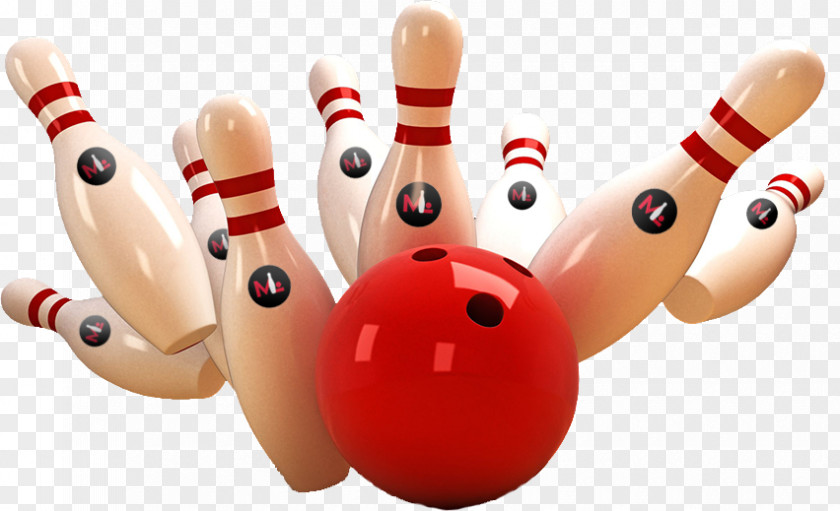 Bowling Ball Strike Pin PNG