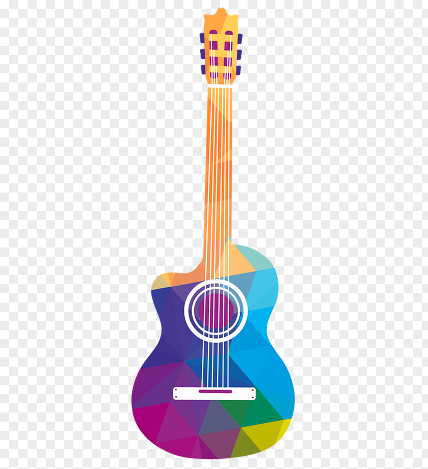 Hand-painted Guitar Acoustic Ukulele Tiple Cuatro PNG