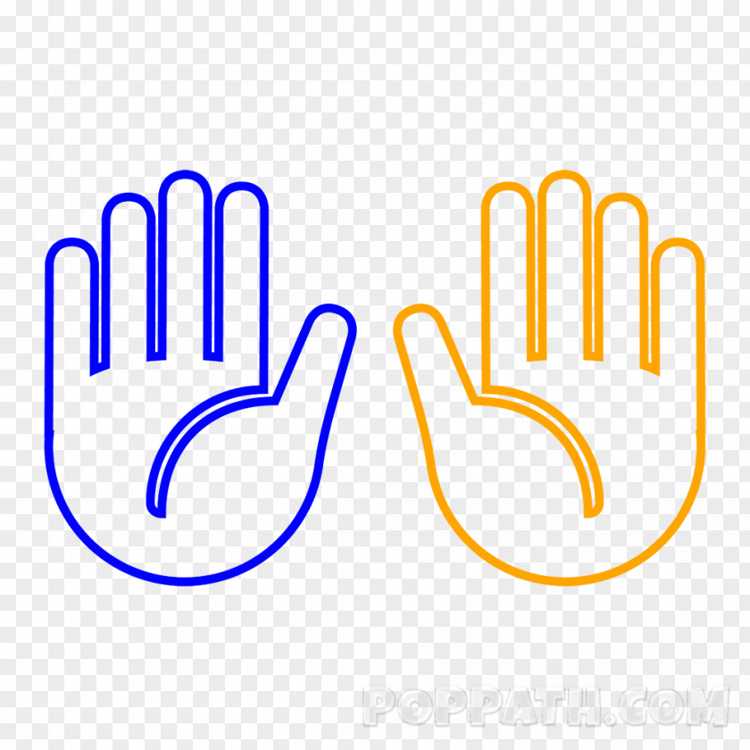 HANDS RAISED Line Finger Angle Clip Art PNG