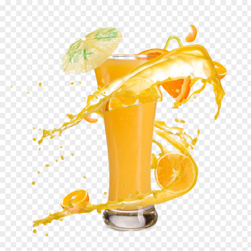 Orange Juice Splash Effect Smoothie Milkshake Cocktail PNG