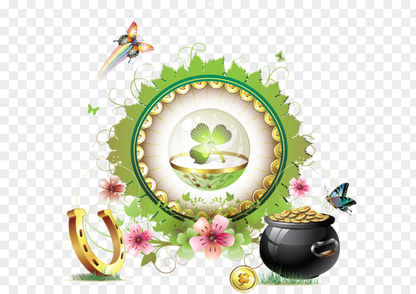 Saint Patrick Patrick's Day Four-leaf Clover Clip Art PNG