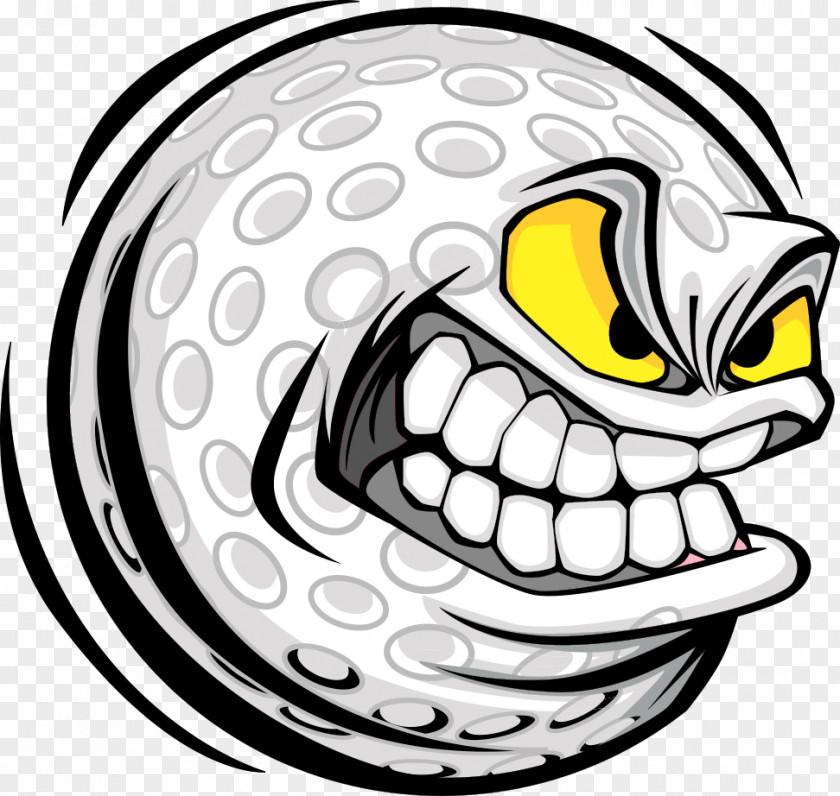 Angry People Golf Ball Logo Clip Art PNG