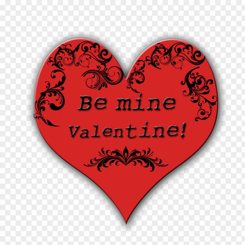 Be Mine Valentine's Day Digital Stamp Desktop Wallpaper PNG